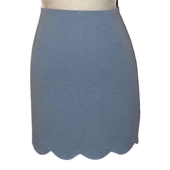 Abbeline Scalloped Hem Mini Skirt - Picture 1 of 9